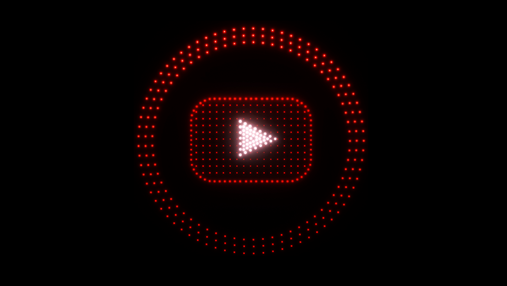 Skydance Drone Light Shows YouTube play button drone formation with red and white lights