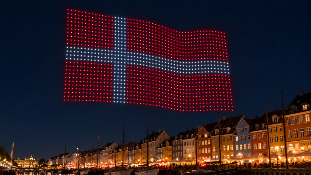 Skydance Drone Shows - Danish Flag